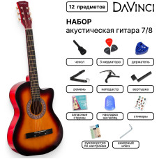 DAVINCI Набор Гитара акустическая DF-50C 12 SB PACK